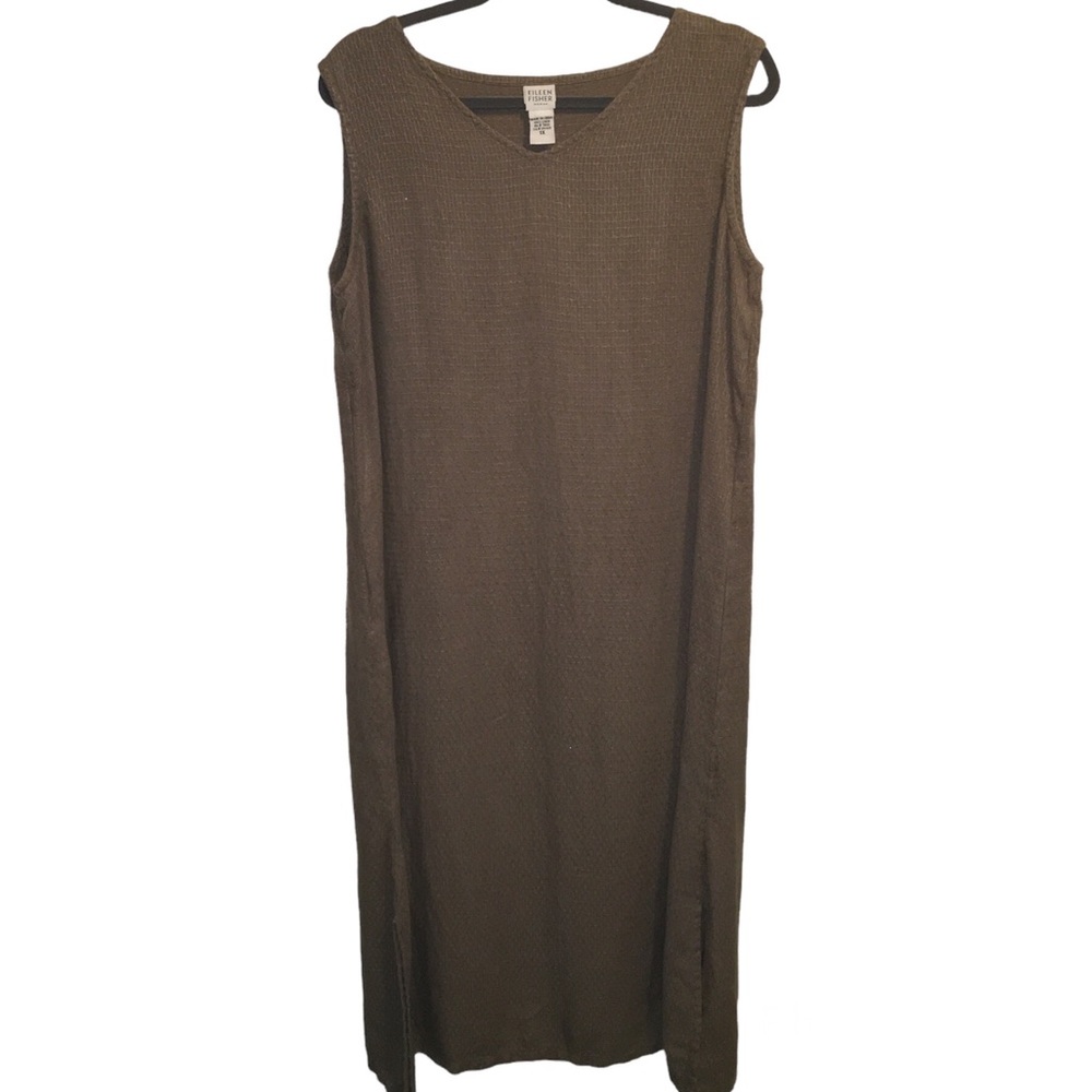 Eileen Fisher Linen Sleeveless Maxi Dress